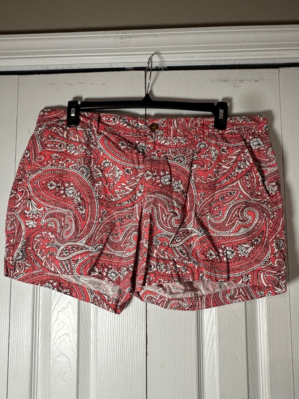 Old Navy Pink Paisley Cotton Blend Shorts